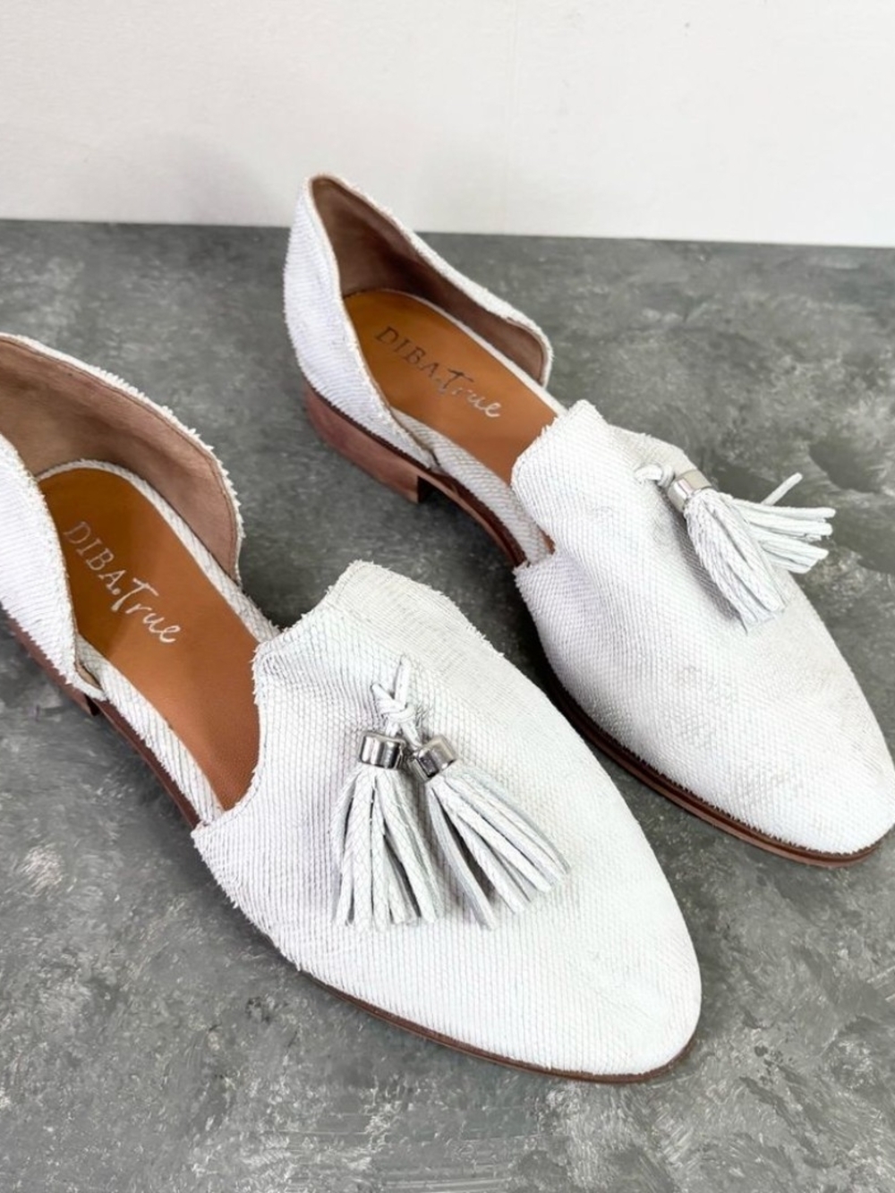 White Tassel Loafers Women Dibatrue